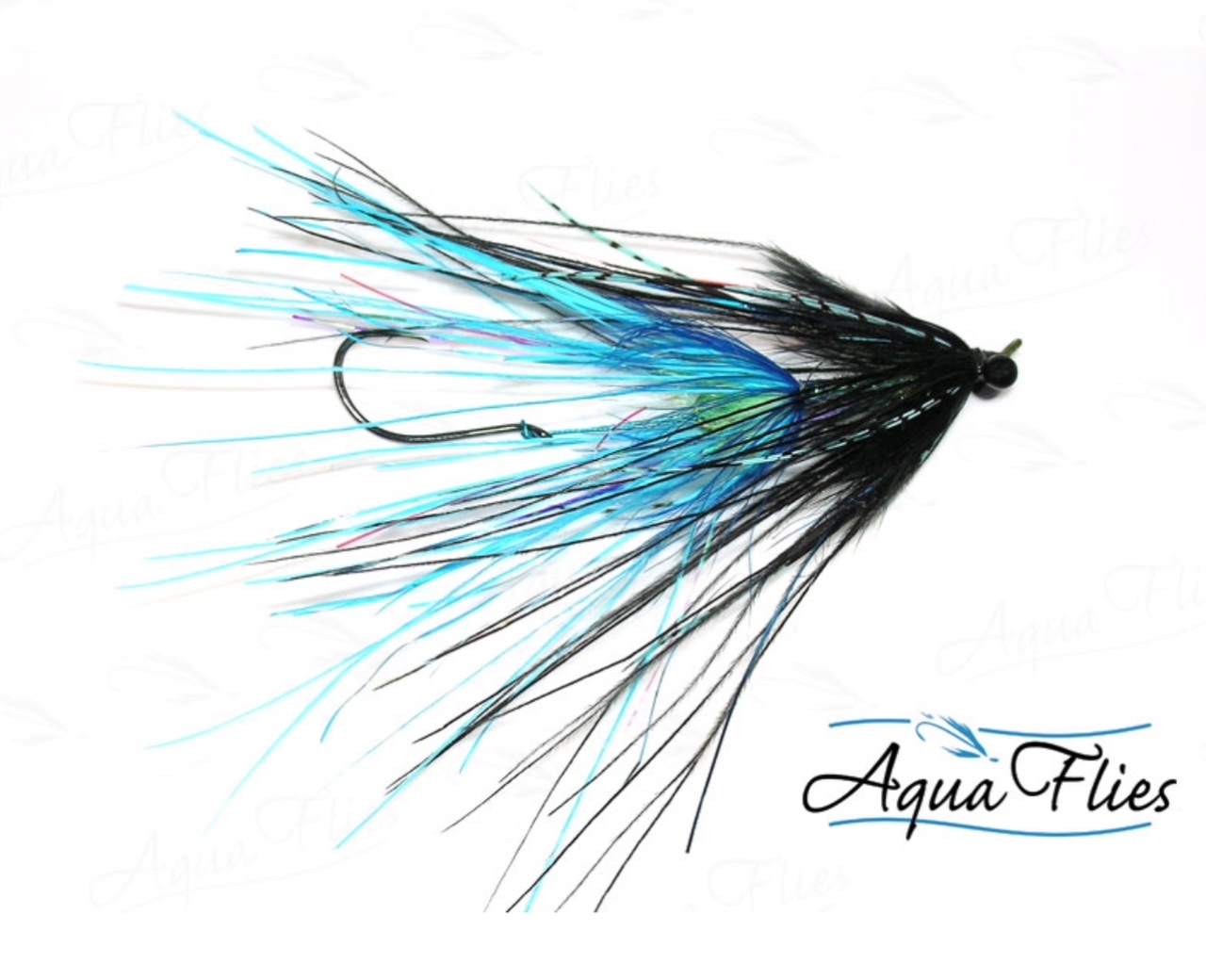 Aqua Flies Stu's Ostrich Intruder - Black/Blue